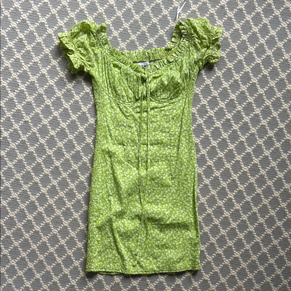 Princess Polly Green Floral Dress